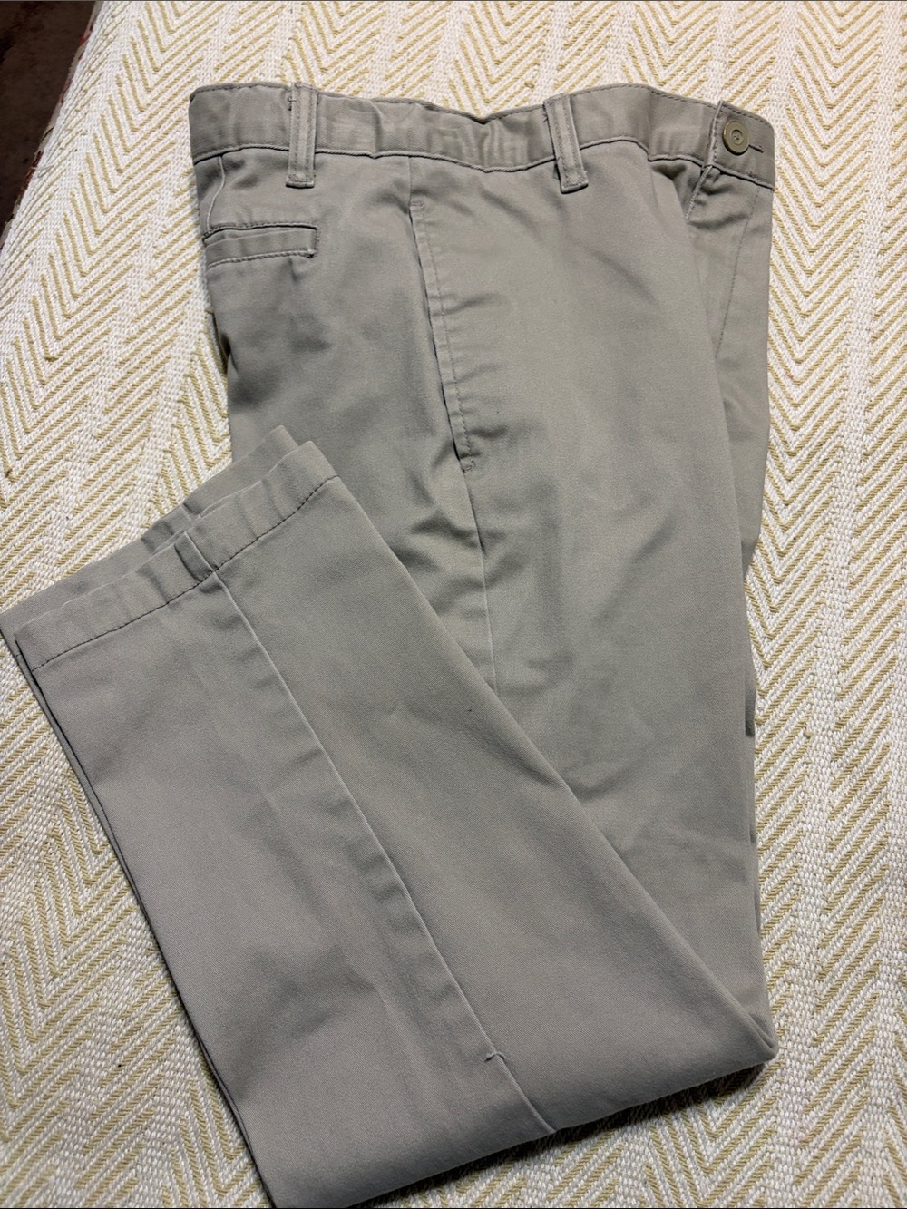 Boy’s Classic Flat-Front uniform Pants - khaki